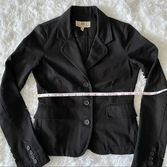 Y2K Vintage Juicy Couture Jeans Black Cotton Blazer Size S - Picture 9 of 11
